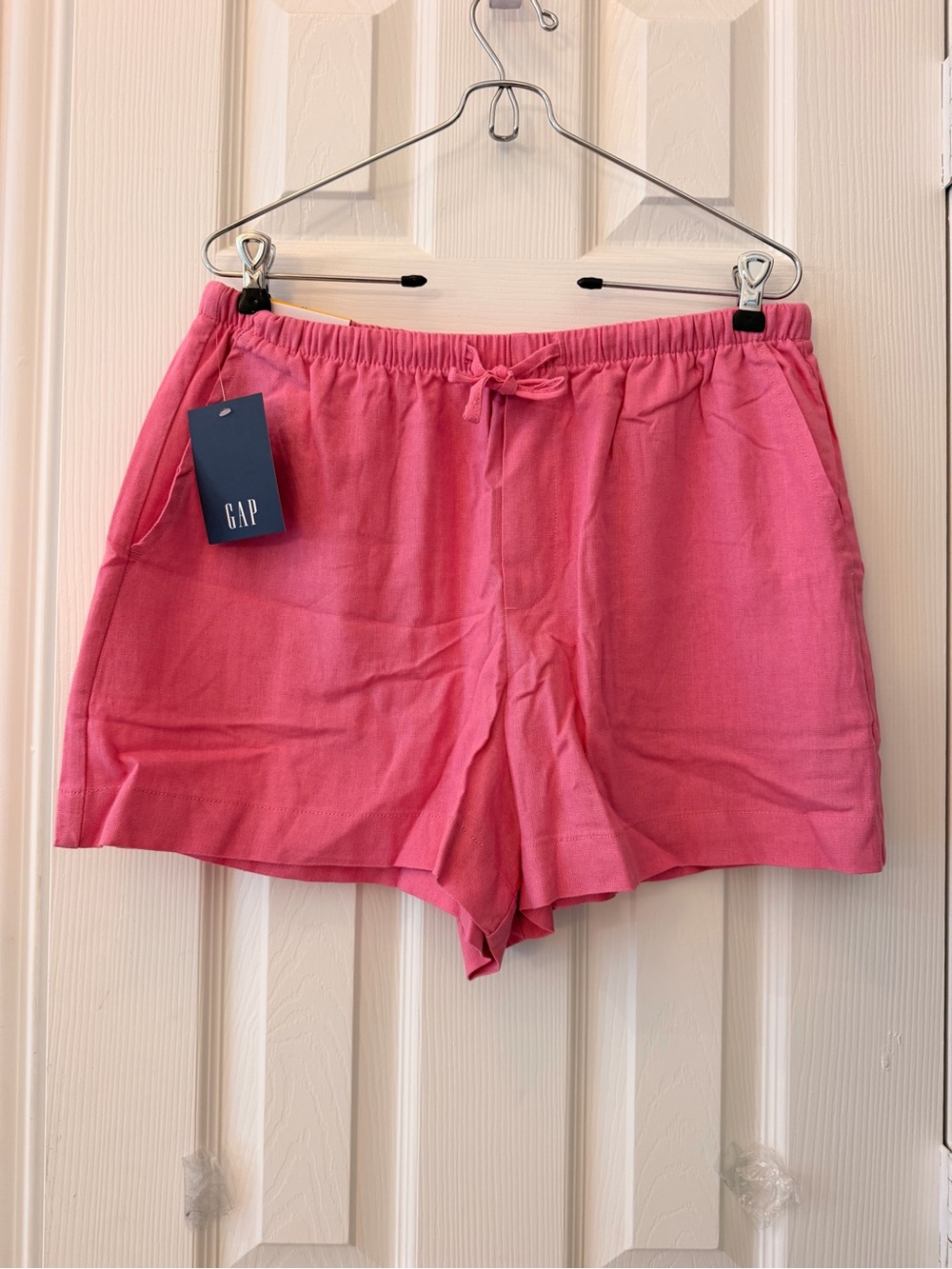 GAP Pink Elastic-Waist Casual Bermuda Shorts